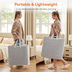 Lifewit 90L Large Laundry Baskets, Laundry Hampers Bags, 3 Pack, Grey - Image 5