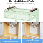 Under Sink Organizer, 2 Pack 2 Tier Pull Out Under Cabinet Organizer Shelf with Pad for Framed Cabinets, Metal Slide Out Under Sink Storage, Mesh Sliding Drawers for Kitchen Bathroom Laundry, Green - Image 7