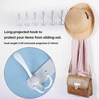 WEBI Coat Rack Wall Mount Long,8 Tri Hooks for Hanging Coats,30 inch Hook Rack,Hook Rail,Coat Hanger Wall Mount for Clothes,Jacket,Hats,White,2 Packs - Image 3