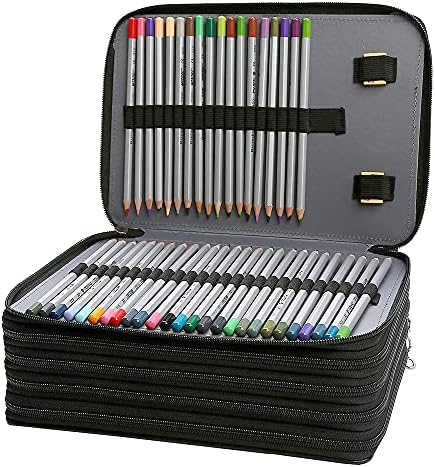 Rose Pencil Organizer - 252 Slot Case with Zipper for Watercolor Pens, Markers & More - Image 3
