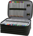 Rose Pencil Organizer - 252 Slot Case with Zipper for Watercolor Pens, Markers & More - Image 3