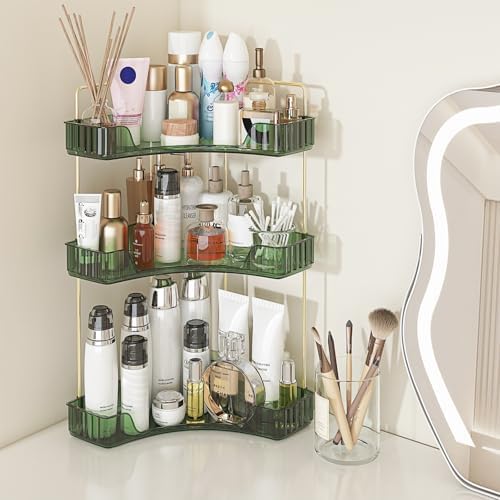 Webetop Corner Bathroom Organizer 3 Tier Makeup Countertop Shelf for Vanity by Webetop