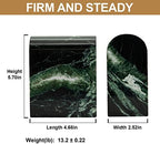 Koville Italian Natural Marble Bookends for Shelves, 13LBS Ultra Non-Slip Book Ends, Heavy Duty Marble Book Holders Organizer, Bookshelf Apartment Decor for Movies/CDs/Video Games(Verde Remeggiato) - Image 5