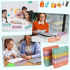gisgfim 24 pcs Pencil Holder for Desk Kids Pen Basket Tray for Organizing Classroom Storage Pencil Caddy Cute Dispenser for Student library TeacherSchool Supplies Office Dispenser (Pastel) - Image 6