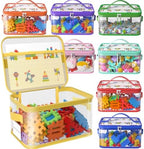 8 Pack Large Clear Toy Storage Bags with Labels, Handles, Zippers XL by Shcsdr