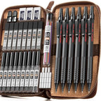 Nicpro 33PCS Black Metal Mechanical Pencil Set in Leather Case by Nicpro