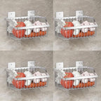 Metal Wire Hanging Basket, SUS304 Stainless Steel, 4-Pack Hanging Wall Organizer Basket, Wall Mounted Shelves, Organizing Baskets for Home Kitchen, Bathroom, Pantry Utility by kaileyouxiangongsi
