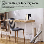 Marble Style Bookends - Decorative, Heavy Duty Book Holder for Shelves, Non Skid, Unique Design (White) - Image 5