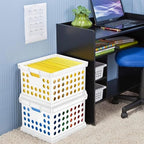 Sterilite Storage Crate Bin File Organizer for Home & Office,White, 24-Pack - Image 5