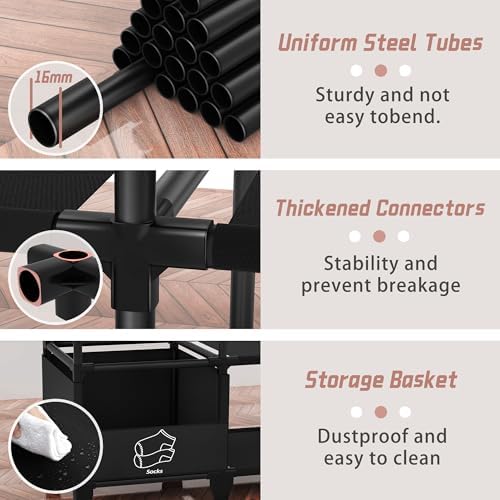 Portable Closet, Easy Assembly, Large Capacity Wardrobe Closet - Image 5