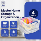Really Useful Box 17L Plastic Storage Bins, 4 Pack - Image 4