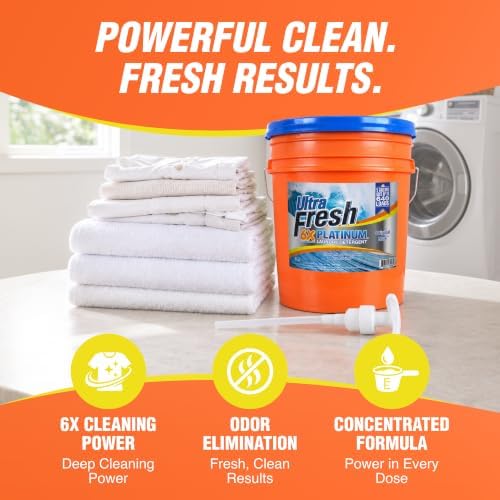 Ultra Fresh 6X Platinum 5 Gallon Liquid Laundry Detergent, Concentrated Laundry Soap with Deep Cleaning Power for Washing Machine, Original Blue - Image 3