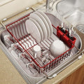 MAJALiS Red Expandable Dish Drying Rack Over Sink with Anti-Slip Grip by MAJALiS