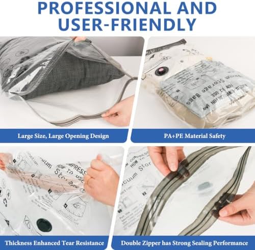 36 Pcs Travel Vacuum Bags for Clothing with Rechargeable Wireless air Pump - Image 6