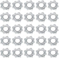 25 Pack 4 Inch Lazy Susan Hardware Kit, Zinc-Plated Swivel Plate, Square Rotating Bearing Turntable for Serving Trays, Kitchen Storage Racks, Craft Project by MUKLEI