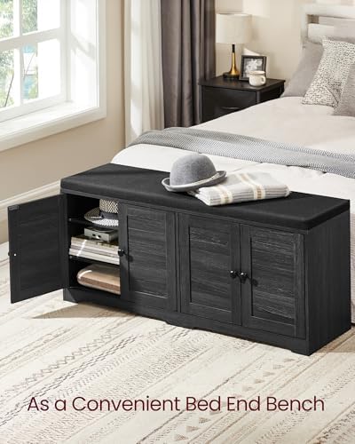 VASAGLE 3-Tier Shoe Storage Bench with Cushion, 14 x 47.6 x 20.7 Inches - Image 6