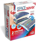 Spacesaver 2 Pack Jumbo Vacuum Storage Bags for Blankets & Clothes – Jumbo Vacuum Sealed Compression Bags with Hand Pump – Space Saver Storage Bags for Bedding, Moving, Travel & Organization by Spacesaver