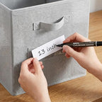 Storage Bins,13 Inch Cube Storage Bin with Labels,6pcs,Light Grey - Image 4