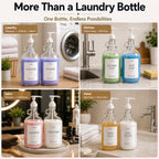 2 Pcs Glass Laundry Detergent Dispensers with Pumps, 64 Oz Bottles - Image 6