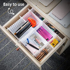 85Pcs Drawer Dividers, Adjustable Drawer Organiser, Cut at Will for Tidying Clutter Clothes, Socks, Makeup, Dresser, Kitchen White - Image 6