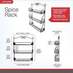Spectrum Diversified Scroll Wall-Mounted Traditional Spice Rack Organizer for Cabinet & Kitchen, 3-Tier, Beauty & Nail Polish, 43710 - Image 2