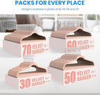 YSSOA Velvet Hangers 50 Pack, Non-Slip Clothes Hangers with Shoulder Notches, 360° Swivel Hooks, Heavy Duty Standard Hanger for Closet Space Saving, Pink - Image 7