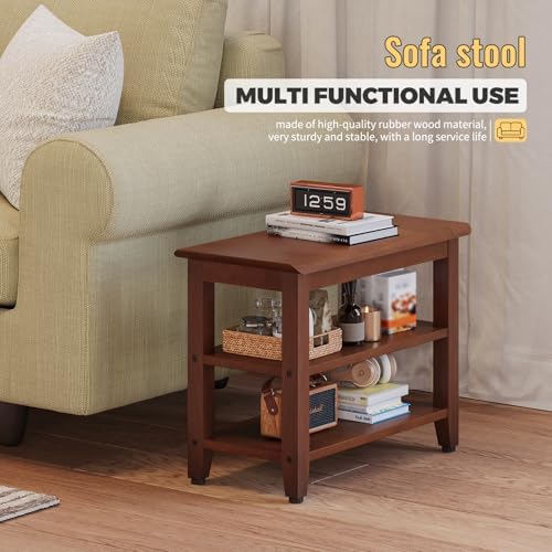 Wood Shoe Bench for Entryway,Bench with Shoe Rack,Storage Shoe Organizer for Hallway,Living Room,Bedroom (Brown, 23.62''W×11.81‘’D×17.71‘’H) - Image 7