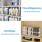 Adjustable Vertical File Sorter Sturdy Plastic Expandable Upright File Holder, Desktop Binder Organizer, School Office File Organizer Bookshelf Divider, Assemble Easily Endlessly, Black - Image 4