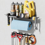 SUNTECH Garage Paper Towel Holder with Tool Hanger Wall Mount, Black by Suntech