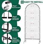 Aseem Metal Grid Wall Panels Display Stand Black Movable 2.6x5.8FT, 1PCS - Image 3