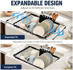 Sink Draining Rack - Removable Stainless Steel Rack, 14.96-21.65 Inches - Image 6