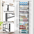 ElegantArray 8-Tier Pantry Door Organizer, Black - Image 5