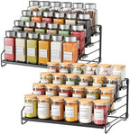2 Pack Spice Rack Organizer for Cabinet, Depth Adjustable 4 Tier Spice Rack by RCHYFEED