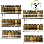 Evelots 2-Pack 3-Tier Spice Rack Organizer Door/Wall Mount Holds 36 Bottles - Image 3