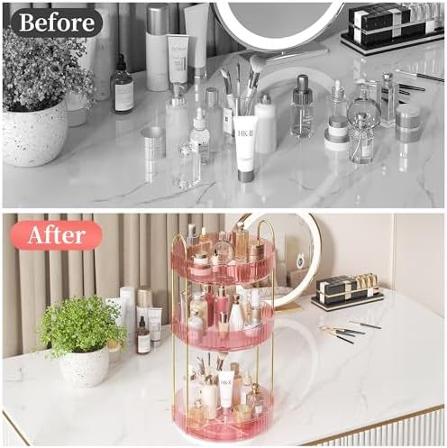 Rotating Makeup Organizer Countertop, Skincare Organizers - Image 4