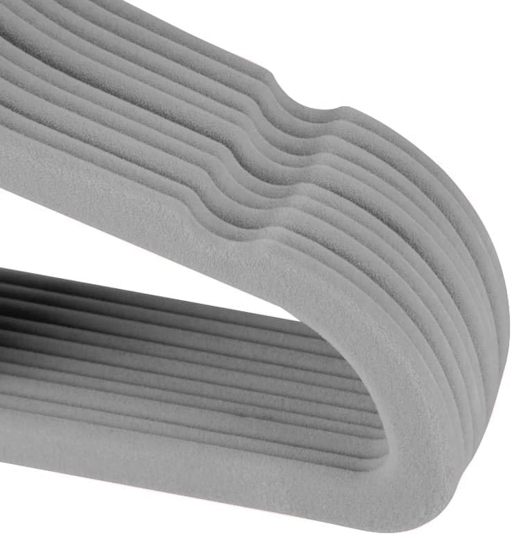50 Pack Velvet Baby Clothes Hangers, Grey, Non-Slip, Space-Saving - Image 6