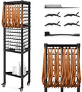 GADFISH Braiding Hair Rack Standing Hair Extension Holder Hanger, 420 Pegs 3-side Rack for Braiding Separator Display Stand (Black) by GADFISH