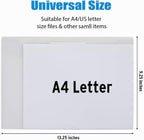 Sooez 50 Pack Plastic Envelopes Poly Envelopes, Clear Document Flie Folders US Letter A4 Size File Envelopes with Label Pocket for School Home Work Office Organization, Clear - Image 7
