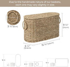 StorageWorks Seagrass Toilet Paper Storage with Lid, Paper Towel Storage - Image 2