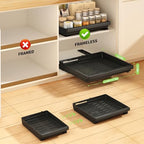 DOMNIU Pull Out Cabinet Organizers Expandable,Black,16.9"Depth,2 Pack - Image 3
