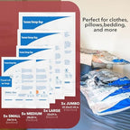 MEIQIHOME Vacuum Storage Bags, Space Saver Sealer Bags,Vacuum seal bags for clothing, Pillows, Comforters, Blankets, Bedding,Travel,32 COMBO - Image 2