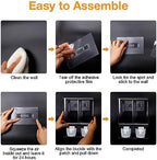 Laundry Scent Boosters Beads Dispenser, Conwomin Wall Mounted Laundry Detergent Dispenser with 2 Cups for Laundry Beads, Rice, Beans, Stain Remover Powder, Black(105 oz) - Image 7