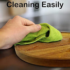 16" Acacia Wood Lazy Susan Organizer Kitchen Turntable for Cabinet Pantry Table Organization - Image 6