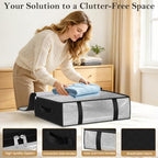 StorageRight Under Bed Storage Bags, 8 Pack, 40L, Black - Image 3