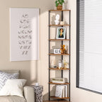 7 Tier Corner Plant Stand Shelf, 64.7", Rustic Brown - Image 3