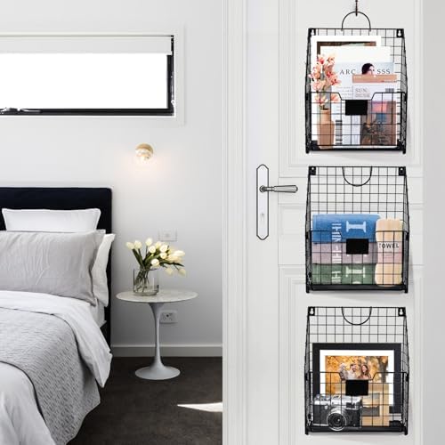 DILIBRA 4 Packs Hanging Wall File Organizer, Foldable Magazine File Holder - Image 5