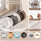 Sieral 4 Pack Expandable Pots and Pans Organizer Under Cabinet,White - Image 3