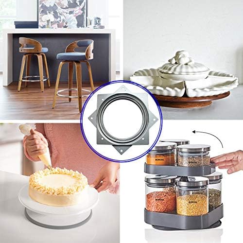 10Pack 6Inch Lazy Susan Hardware Square Rotating Bearing Plate Turntable - Image 6