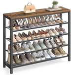 VASAGLE 5-Tier Shoe Rack, 16-20 Pairs, Metal Mesh by VASAGLEbySONGMICSHOME