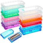 Gueevin 12 Pcs Pencil Box Clear Plastic Pencil Case, Mixed Colors by Gueevin